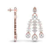 Ivana Jewels Earrings Classic Round Cut & Fancy Baguette Shape Diamonds Earring