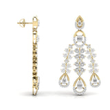 Ivana Jewels Earrings Classic Round Cut & Fancy Baguette Shape Diamonds Earring