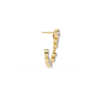 Ivana Jewels Earrings Leaf Design Hoop Earrings