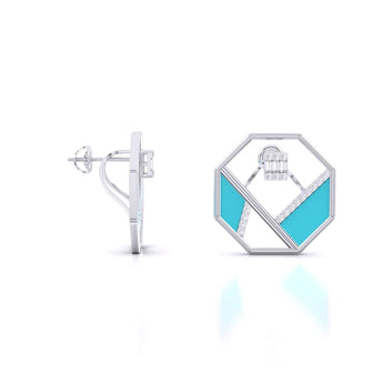 Ivana Jewels Earrings Matrix Octagon Earrings