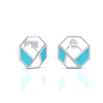 Ivana Jewels Earrings Matrix Octagon Earrings