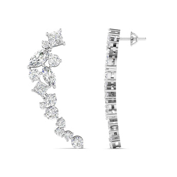 Ivana Jewels Earrings Multi-Shape Diamond Climber Earrings