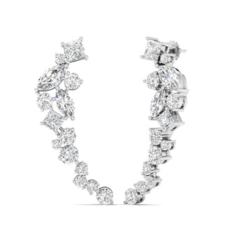Ivana Jewels Earrings Multi-Shape Diamond Climber Earrings