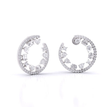 Ivana Jewels Earrings Multi Shape Open Hoop Earring