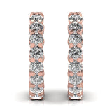Ivana Jewels Earrings Rose Gold / 14KT 1.6 Carat Round Cut Diamonds Stud Earring