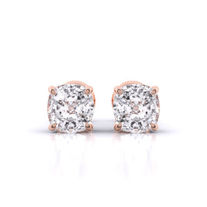 Ivana Jewels Earrings Rose Gold / 14KT 1 Carat Each Solitaire Diamond Earrings