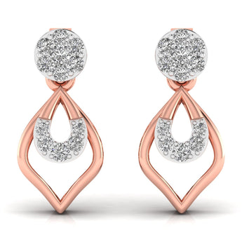 Ivana Jewels Earrings Rose Gold / 14KT Blinging Lab Grown Diamond Earrings