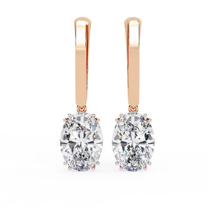 Ivana Jewels Earrings Rose Gold / 14KT Classic Crystal Dangle Earrings