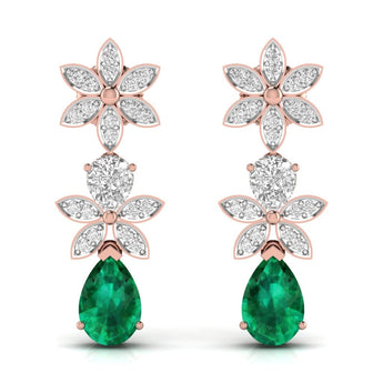 Ivana Jewels Earrings Rose Gold / 14KT Classy Drop Earring