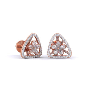 Ivana Jewels Earrings Rose Gold / 14KT Contemporary Wear Fancy Diamond Earrings