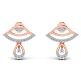 Ivana Jewels Earrings Rose Gold / 14KT Eye Style Round Cut Women's Earring