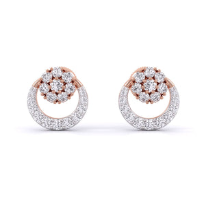 Ivana Jewels Earrings Rose Gold / 14KT Fancy Contemporary Design Party Wear Earring