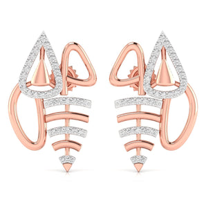 Ivana Jewels Earrings Rose Gold / 14KT Interlocking Hoop Earrings