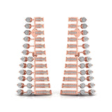 Ivana Jewels Earrings Rose Gold / 14KT Lab Grown Diamonds Hanging Earring