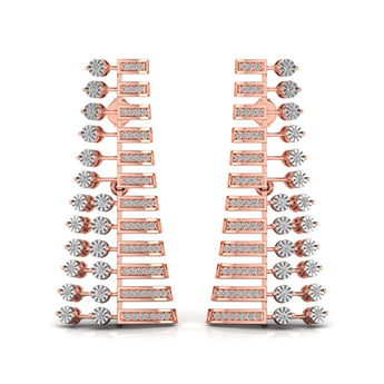 Ivana Jewels Earrings Rose Gold / 14KT Lab Grown Diamonds Hanging Earring