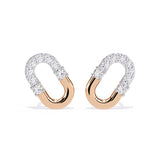 Ivana Jewels Earrings Rose Gold / 14KT Minimalist Oval Diamond Earrings
