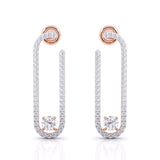 Ivana Jewels Earrings Rose Gold / 14KT Move Addiction Pave Earring
