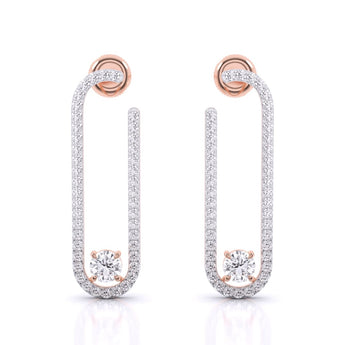 Ivana Jewels Earrings Rose Gold / 14KT Move Addiction Pave Earring