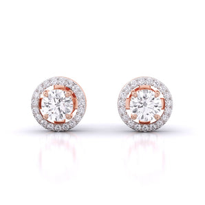 Ivana Jewels Earrings Rose Gold / 14KT Posh Halo Earrings