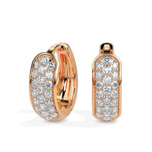 Ivana Jewels Earrings Rose Gold / 14KT Round Cut Diamond