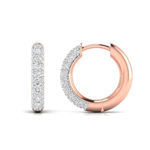 Ivana Jewels Earrings Rose Gold / 14KT Round cut Diamonds Clustered Elegance Earrings