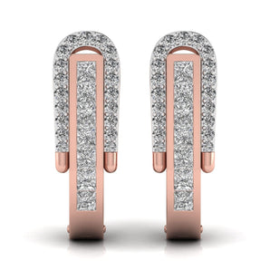 Ivana Jewels Earrings Rose Gold / 14KT Round Cut Diamonds Halo Earring