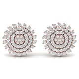 Ivana Jewels Earrings Rose Gold / 14KT Round Diamonds Studs For Her