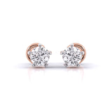Ivana Jewels Earrings Rose Gold / 14KT Solitaire Studs Earring For Her