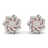 Ivana Jewels Earrings Rose Gold / 14KT Swirl Design Studs