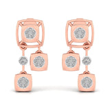 Ivana Jewels Earrings Rose Gold / 14KT Two Tiered Diamond Earring