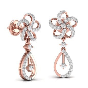Ivana Jewels Earrings Round Cut Diamonds Dangler Earring