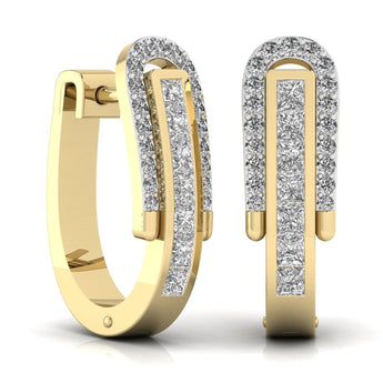 Ivana Jewels Earrings Round Cut Diamonds Halo Earring