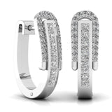 Ivana Jewels Earrings Round Cut Diamonds Halo Earring