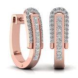Ivana Jewels Earrings Round Cut Diamonds Halo Earring