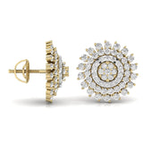 Ivana Jewels Earrings Round Diamonds Studs For Her