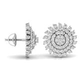 Ivana Jewels Earrings Round Diamonds Studs For Her