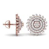 Ivana Jewels Earrings Round Diamonds Studs For Her