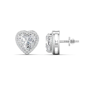 Ivana Jewels Earrings White Gold / 14KT 1.50 Carat Each Fancy Heart Shape Earrings For Her