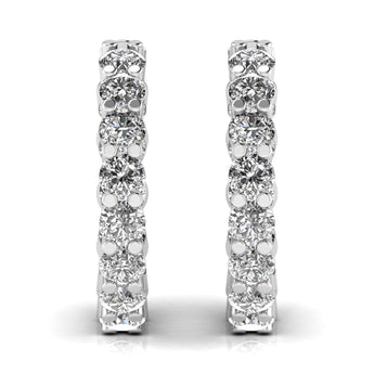 Ivana Jewels Earrings White Gold / 14KT 1.6 Carat Round Cut Diamonds Stud Earring