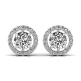 Ivana Jewels Earrings White Gold / 14KT 2.5 Carat Centre Round Solitaire Diamond Earring