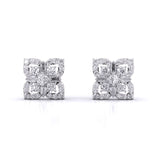 Ivana Jewels Earrings White Gold / 14KT Antique Diamond Cluster Studs