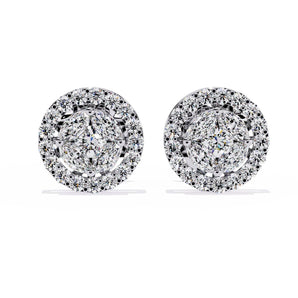 Ivana Jewels Earrings White Gold / 14KT Chic  Diamond Earrings for Women