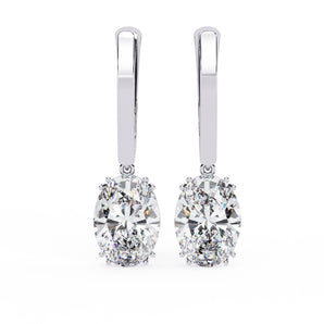 Ivana Jewels Earrings White Gold / 14KT Classic Crystal Dangle Earrings