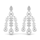 Ivana Jewels Earrings White Gold / 14KT Classic Round Cut & Fancy Baguette Shape Diamonds Earring