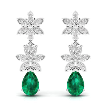 Ivana Jewels Earrings White Gold / 14KT Classy Drop Earring