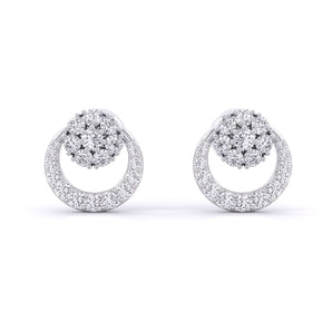 Ivana Jewels Earrings White Gold / 14KT Fancy Contemporary Design Party Wear Earring