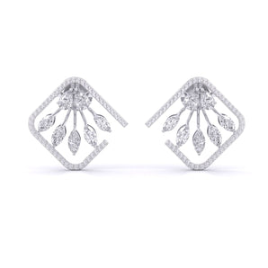 Ivana Jewels Earrings White Gold / 14KT Fancy Diamonds Studs