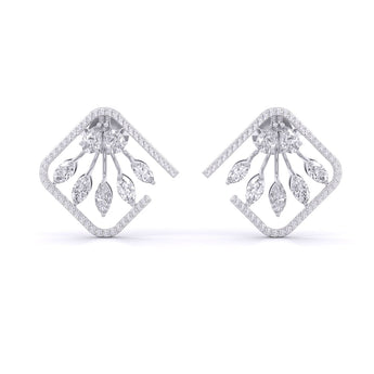 Ivana Jewels Earrings White Gold / 14KT Fancy Diamonds Studs