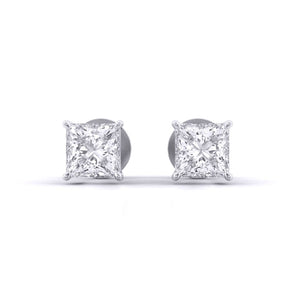 Ivana Jewels Earrings White Gold / 14KT Fancy Princess Shape studs Earrings