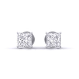 Ivana Jewels Earrings White Gold / 14KT Fancy Princess Shape studs Earrings